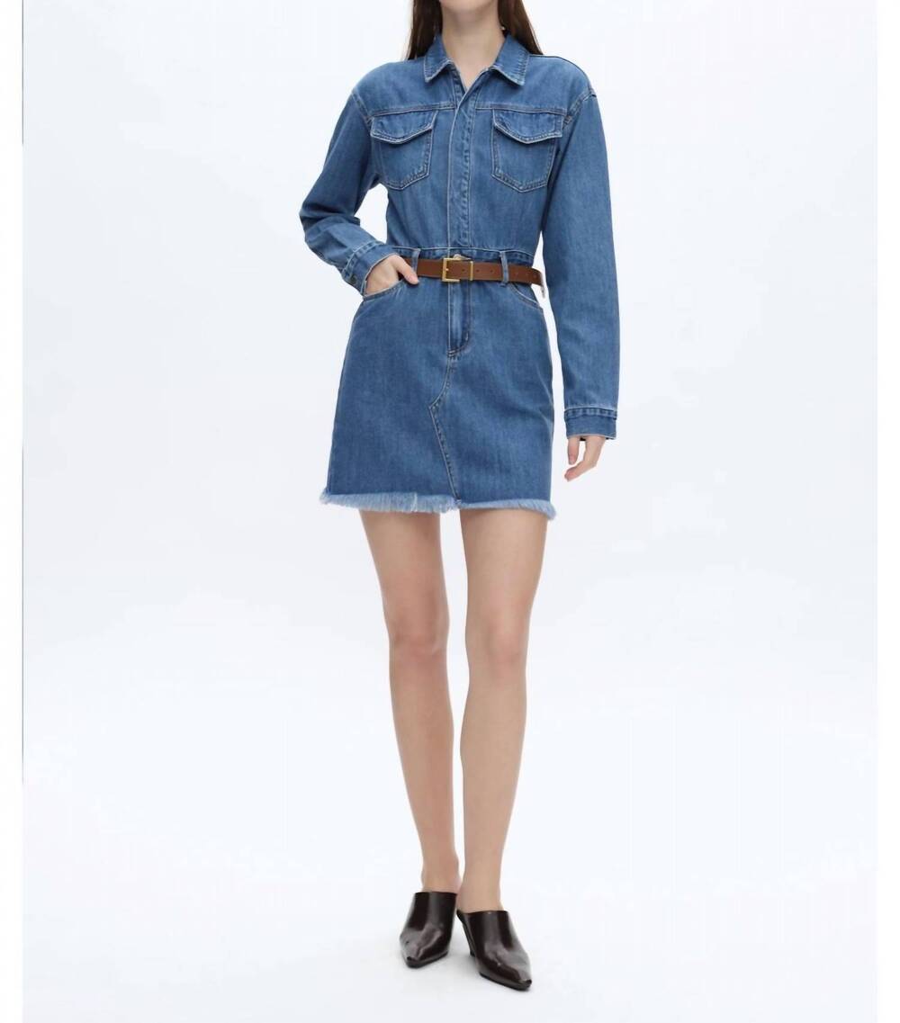 NEW BAYEAS theresa denim dress in blue